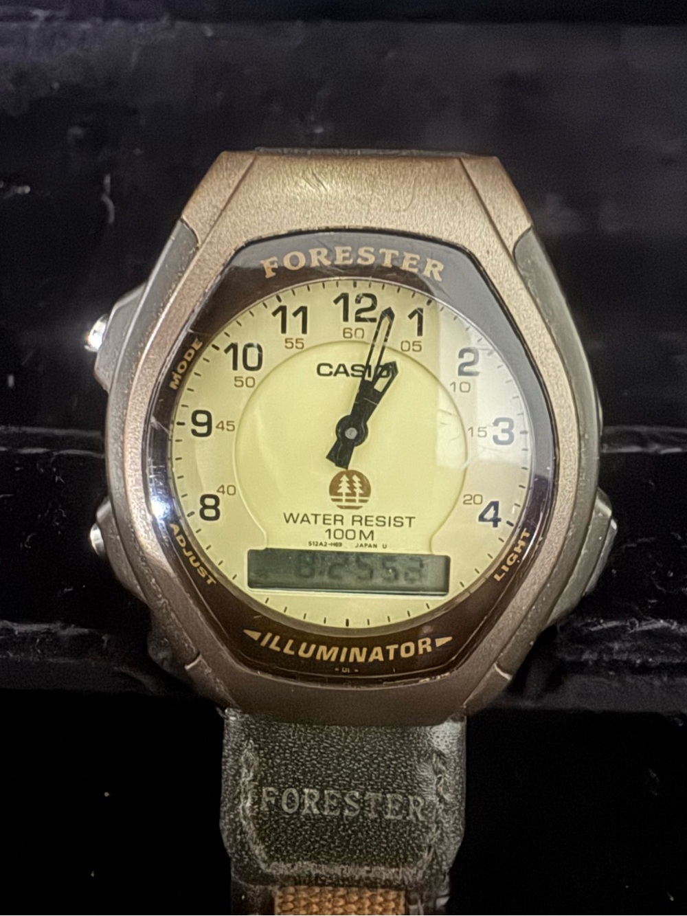 Casio Forester Brown and Cream Analog-Digital Illuminator Watch
